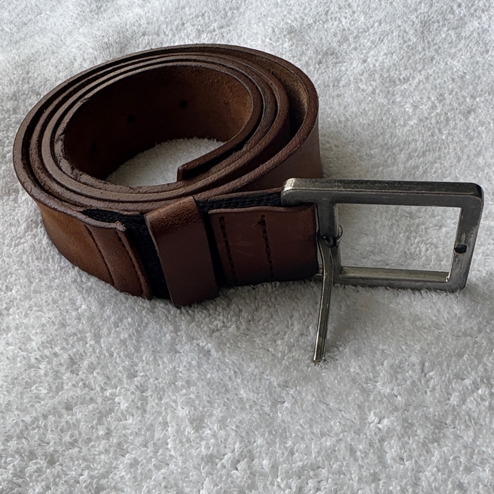 Arcade Brown Belt with Silver Buckle Padre